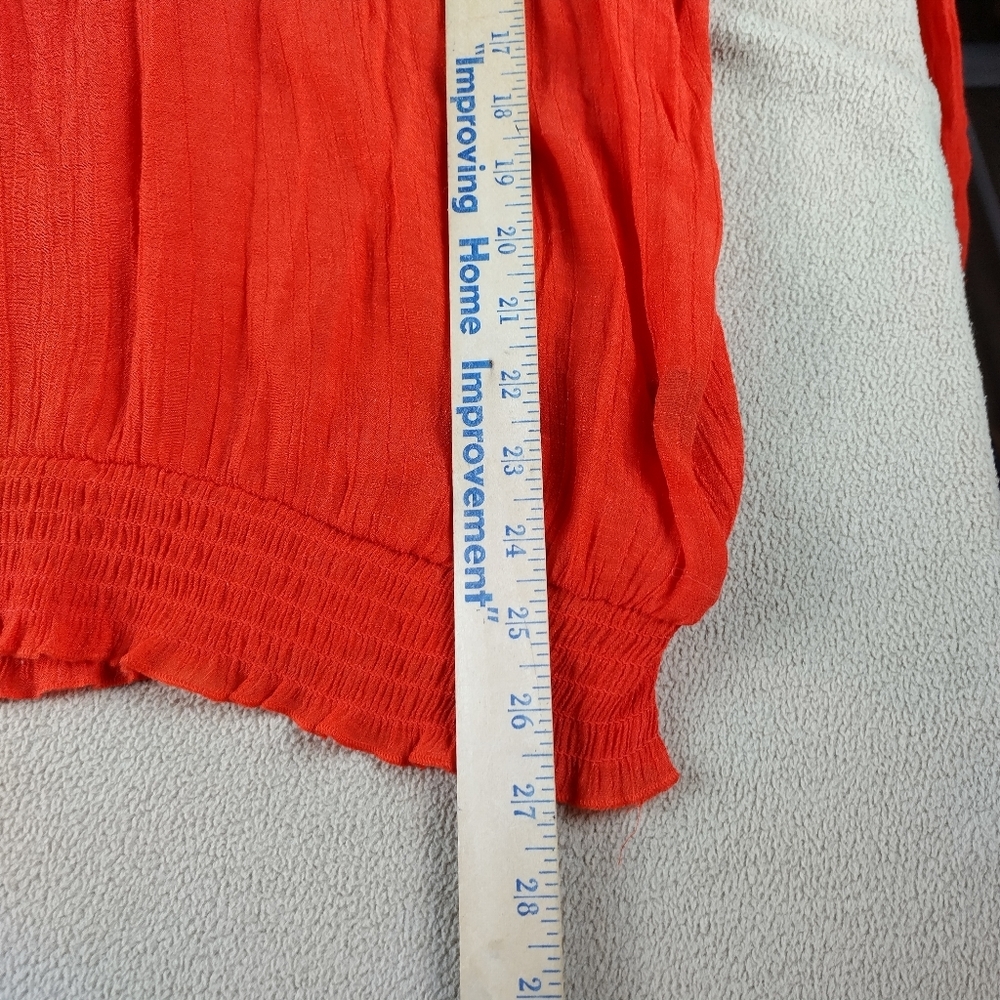 Zac & Rachel Women's Size XL Orange Beaded Blouse City Fashion - Picture 10 of 13